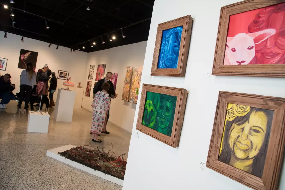 Exhibits in the Coburn Art Gallery